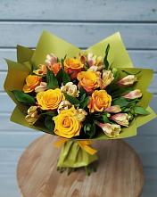 Букет цветов из:  Альстромерии и Розы в Андреевке