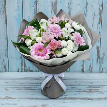 Букет цветов из:  Герберы, Альстромерии и Хризантемы в Андреевке