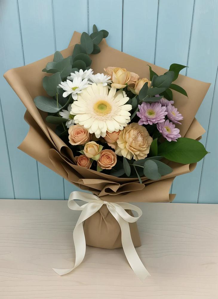 Букет цветов из: Герберы и Хризантемы в Андреевке