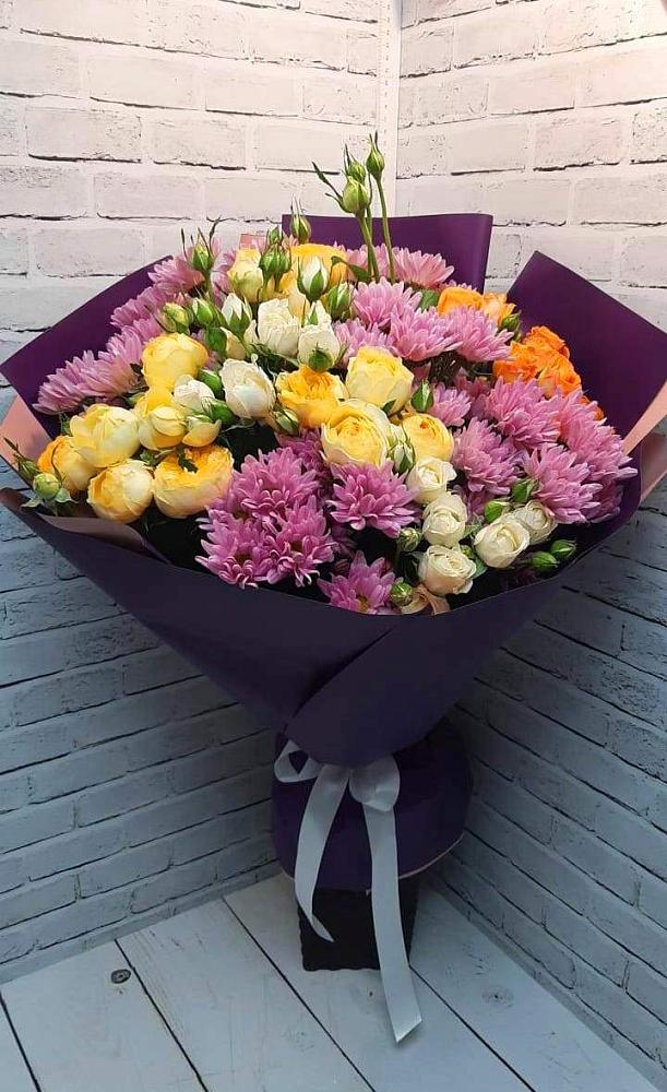 Букет цветов из: Хризантемы и Розы в Андреевке