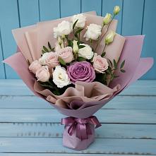 Букет цветов из:  Розы и Лизиантусы в Андреевке