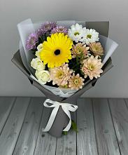 Букет цветов из:  Розы, Герберы и Хризантемы в Андреевке