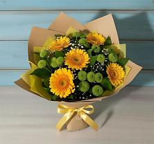 Букет цветов из:  Герберы и Хризантемы #REPLACE_PRED# Андреевке