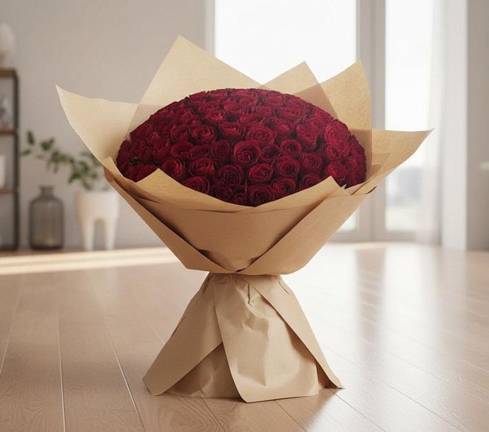 Букет 101 Красная роза в Андреевке