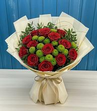 Букет цветов из:  Розы и Хризантемы #REPLACE_PRED# Андреевке