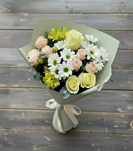 Букет цветов из:  Альстромерии, Розы и Хризантемы в Андреевке