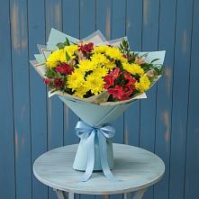 Букет цветов из:  Альстромерии и Хризантемы в Андреевке