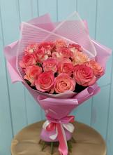 Букет 15 Розовых роз Равель в Андреевке
