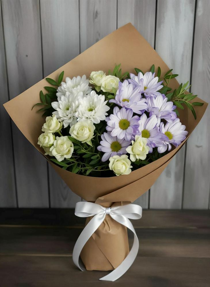 Букет цветов из: Хризантемы и Розы в Андреевке