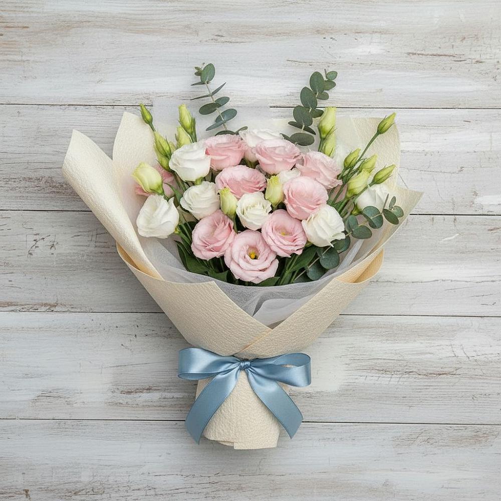 Букет цветов из: Лизиантусы в Андреевке